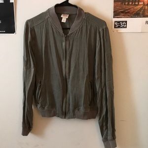 Army Green Bomber Jacket